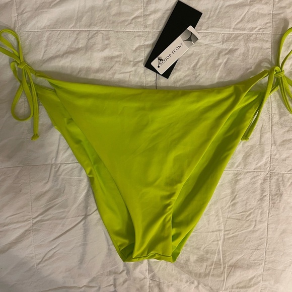 NWT Gianni Bini Lime Green Side Tie Bottoms - Picture 2 of 3